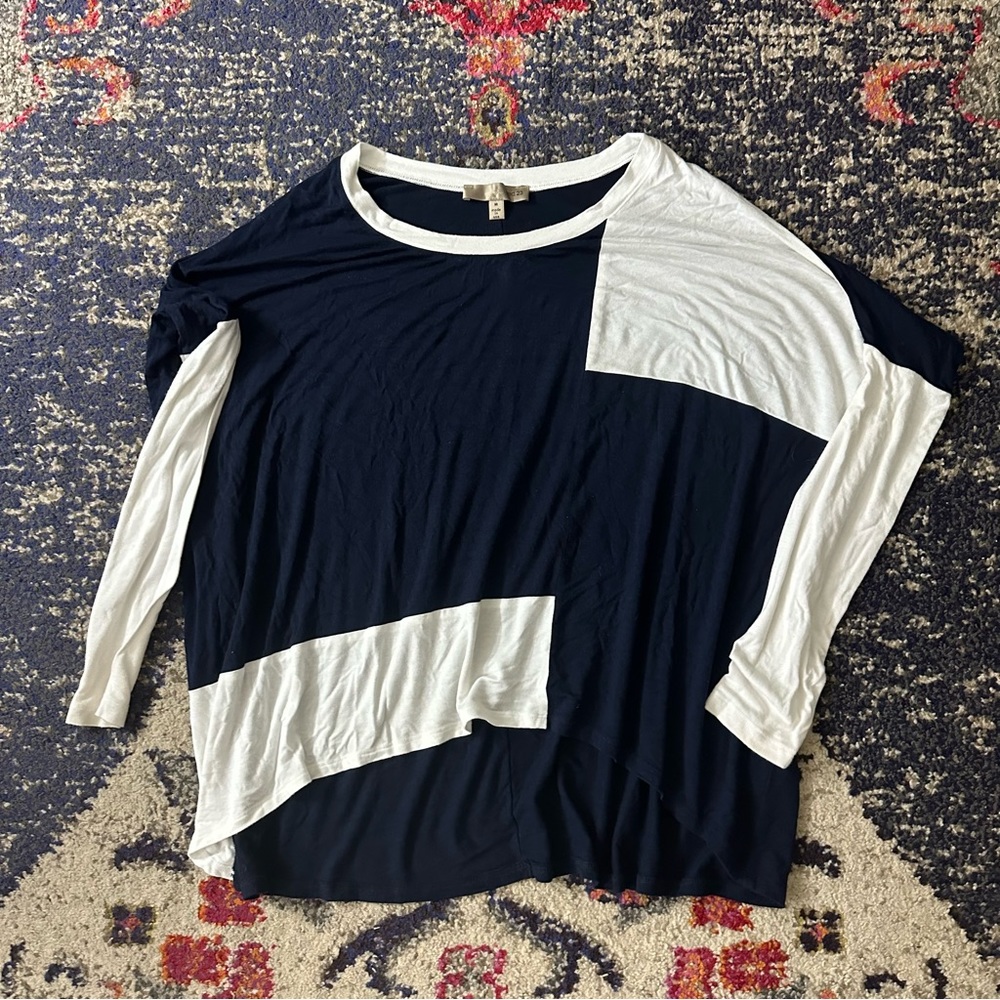 Red 23 color block top